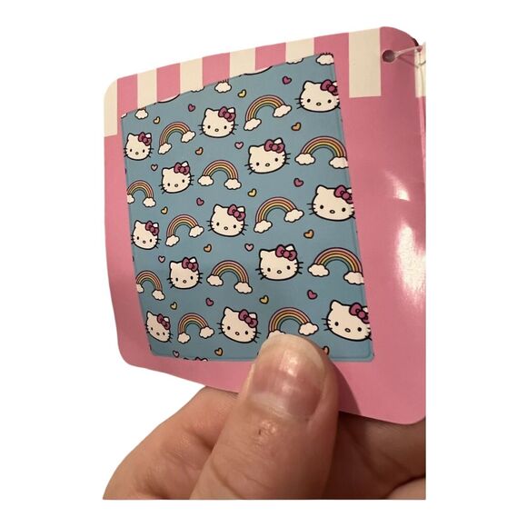 Hello Kitty Blue Rainbow Throw Blanket 60 X 70 inches Blue NEW - Picture 5 of 6